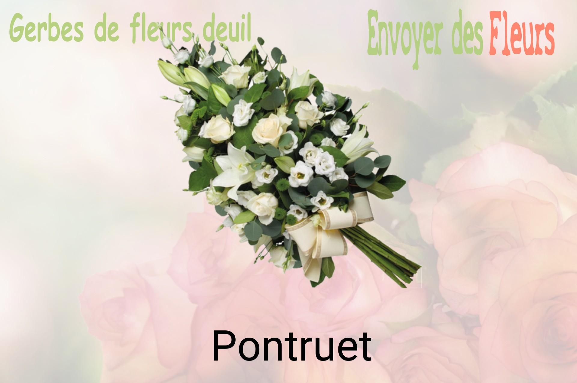 Gerbe de fleurs de deuil livrée à Pontruet